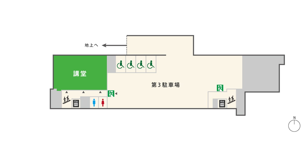 東館B1Fのフロアマップ