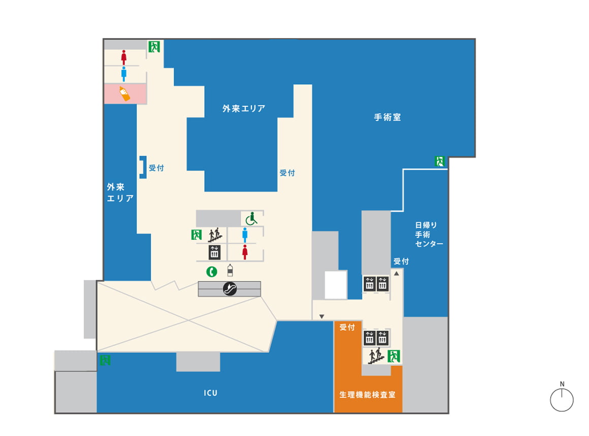 本館2Fのフロアマップ