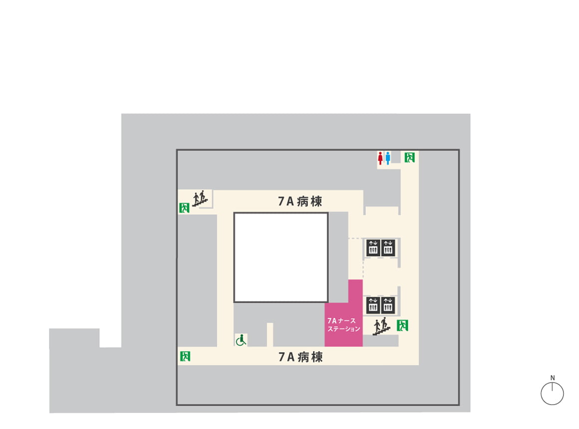 本館7Fのフロアマップ